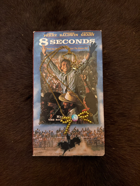 20” golden bow necklace